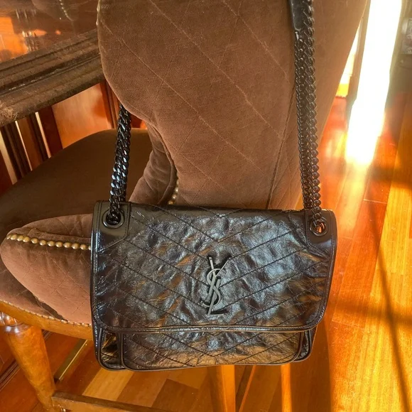 NWT. YSL Saint Laurent medium Niki bag. Black. - Picture 6 of 16